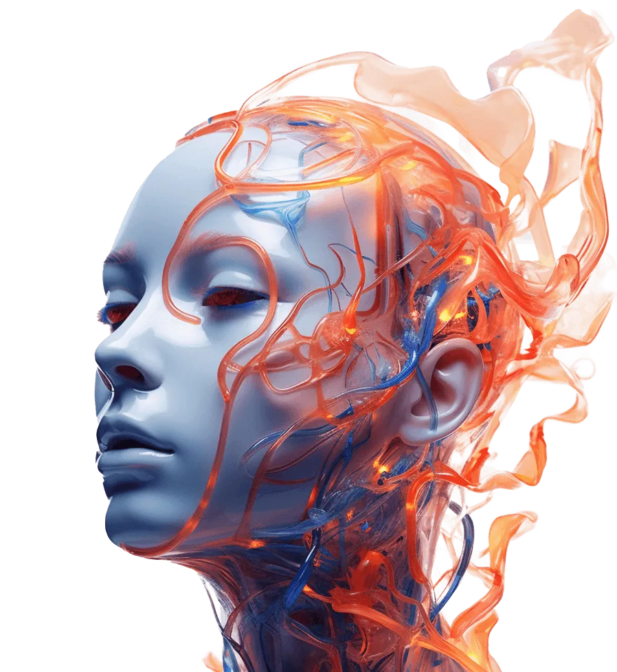 AI Solutions - Artificial Intelligence Head Illustration
