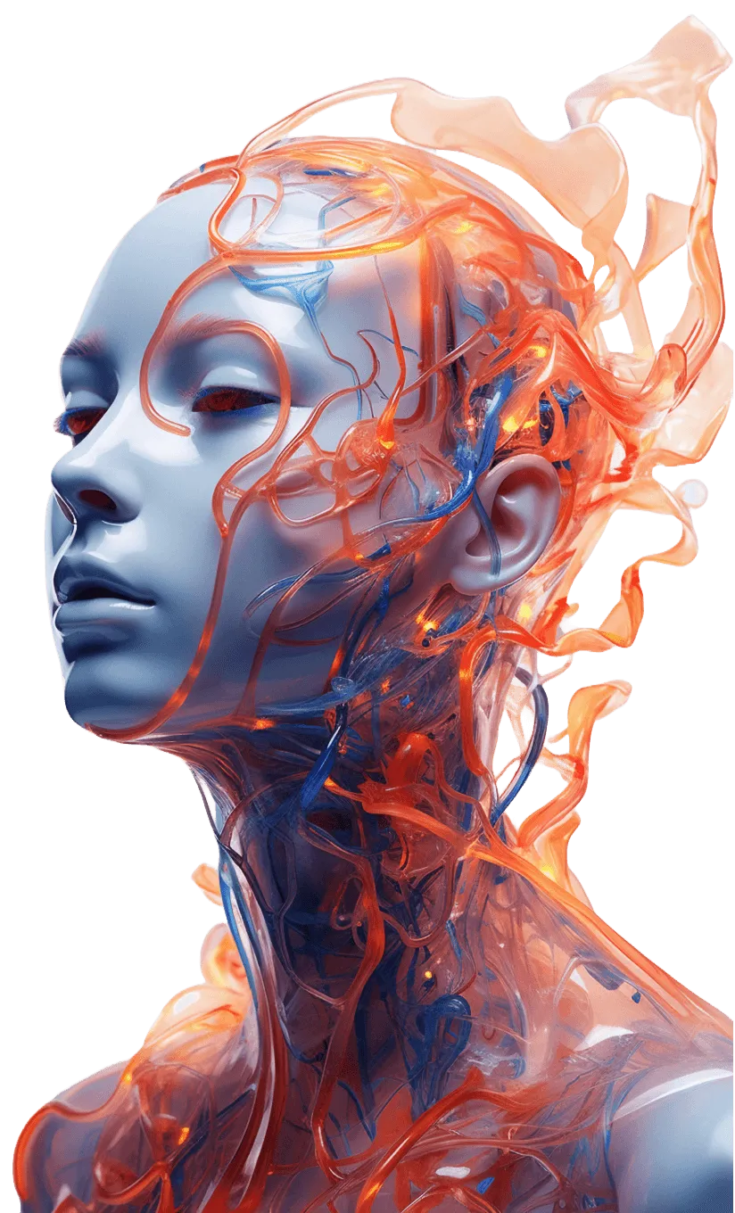 AI Solutions - Artificial Intelligence Head Illustration